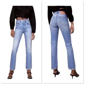 Zara  The Truth Slim Jeans Women US 2 EU 34 Signature Light Wash Blue‎ Denim